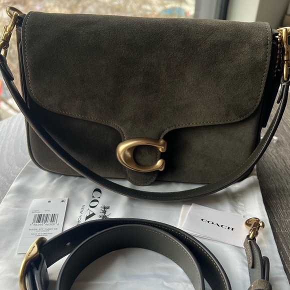Coach Handbags - Coach Soft Tabby in Olive Suede